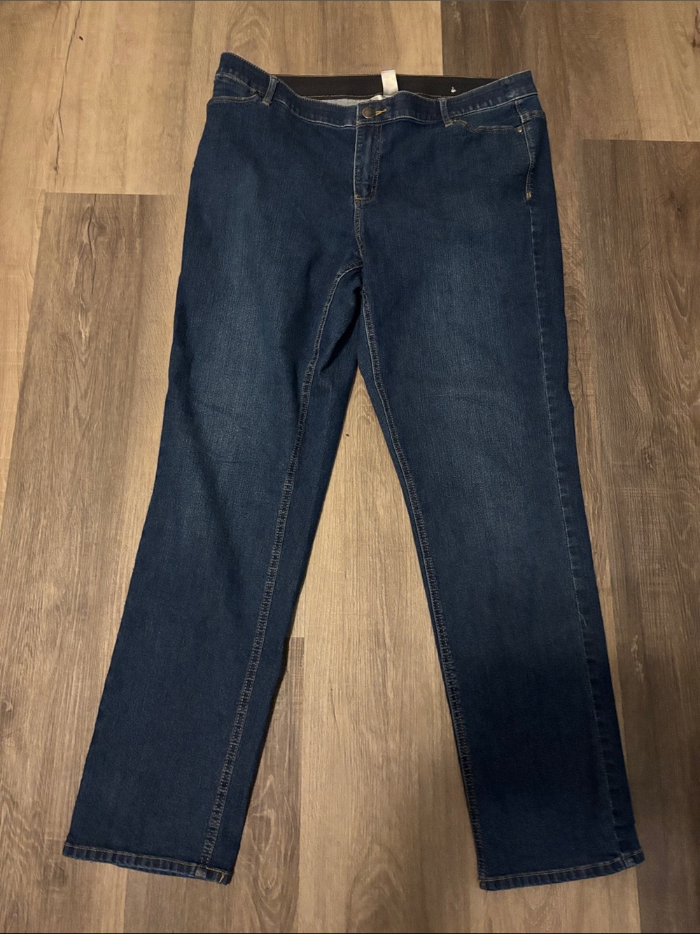CJ Banks Dark Indigo Straight-Leg Women’s Jeans Size 14W